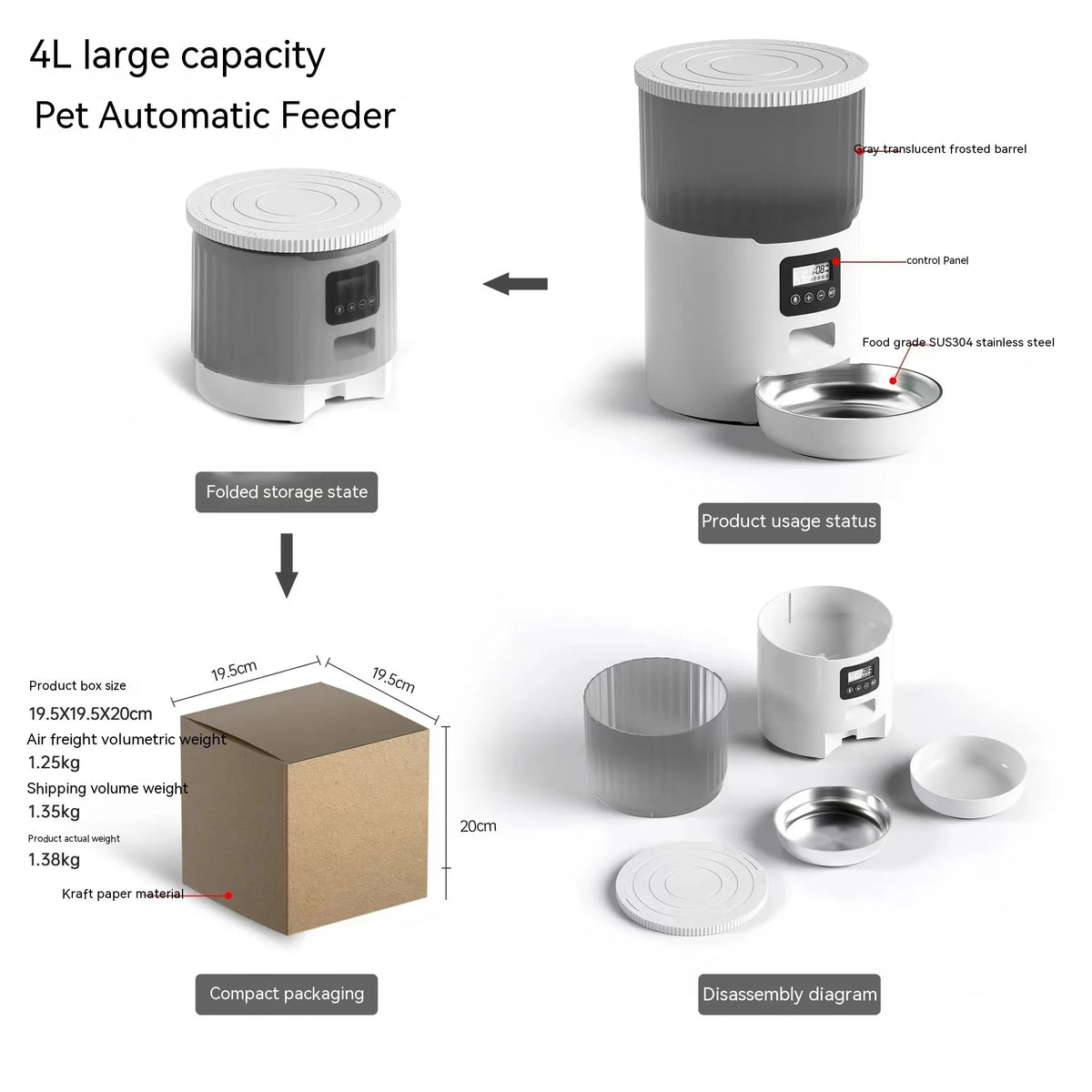 Automatic Smart Pet Feeder for Cats and Dogs