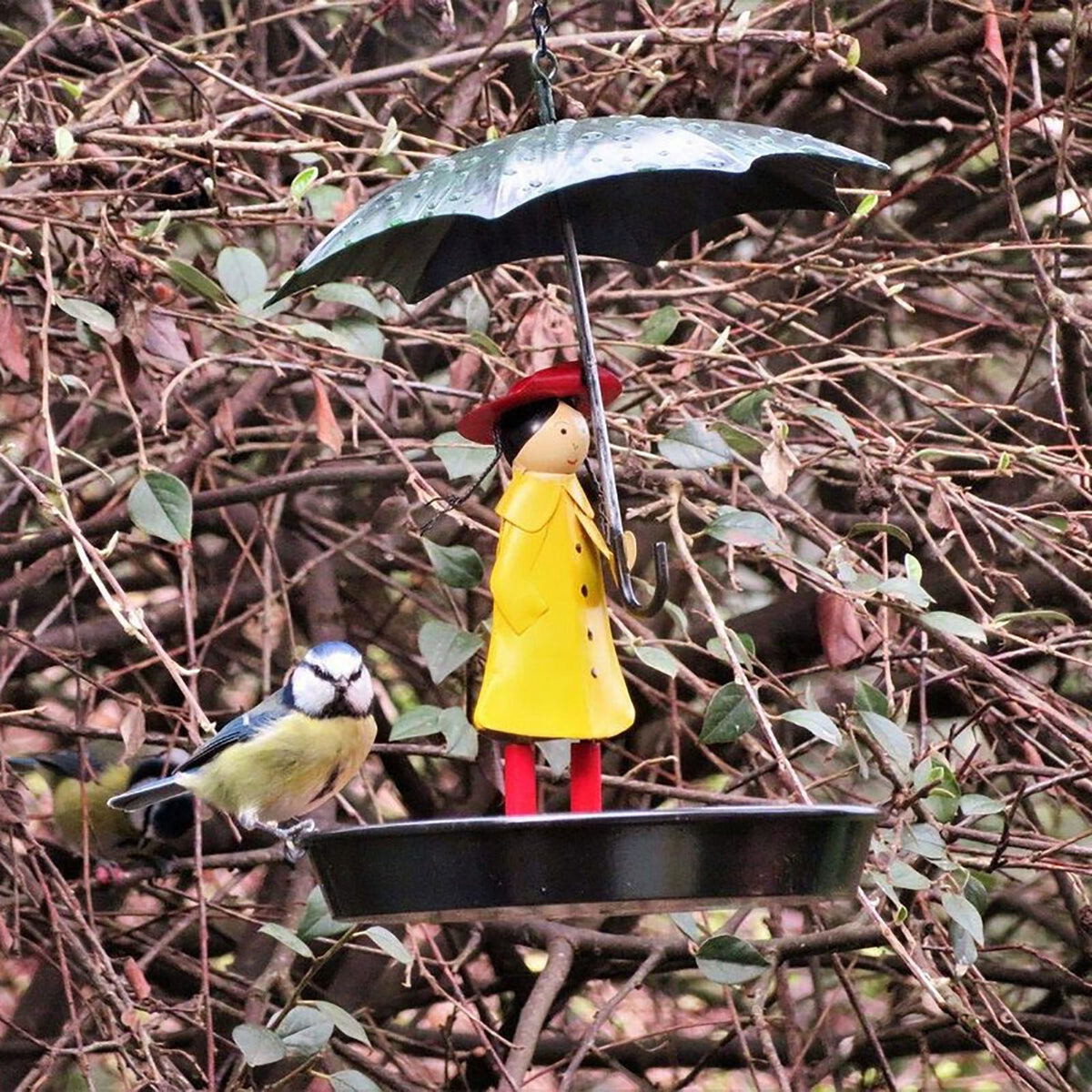 Hanging Bird Feeder, Umbrella Design – Bird Feeder Tray for Wild Birds