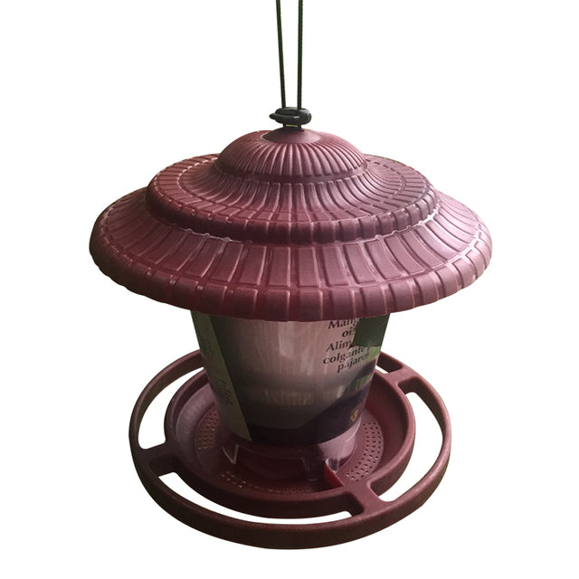 Hanging Bird Seed Feeder – Transparent Hanging Bird Feeder with Roof