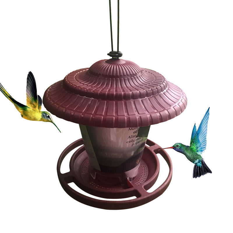 Hanging Bird Seed Feeder – Transparent Hanging Bird Feeder with Roof
