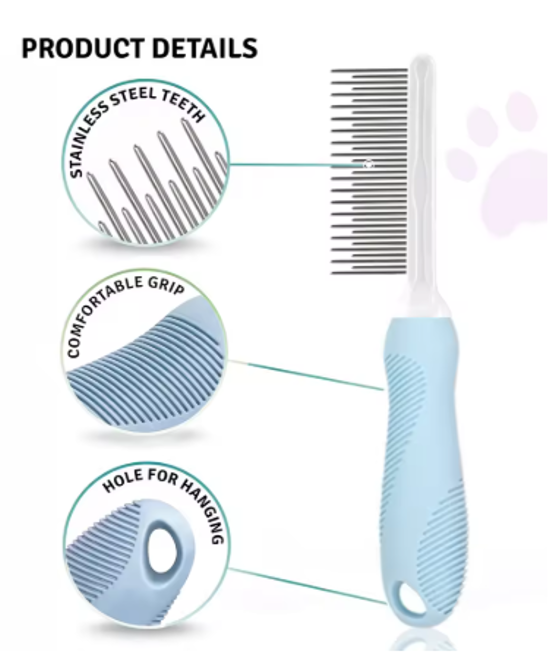 Pet Grooming Comb for Easy Fur Removal (Single Piece)