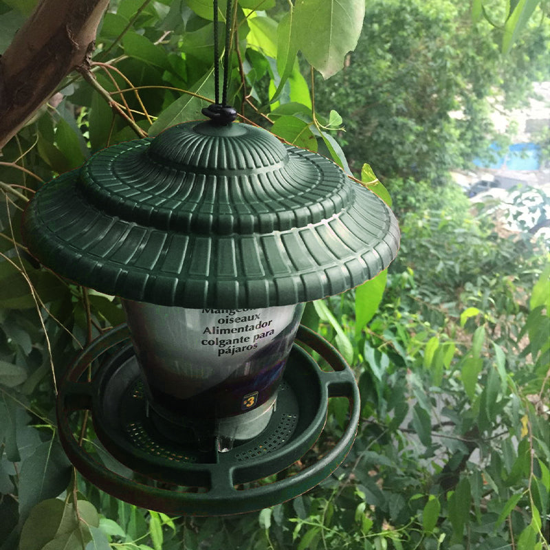 Hanging Bird Seed Feeder – Transparent Hanging Bird Feeder with Roof