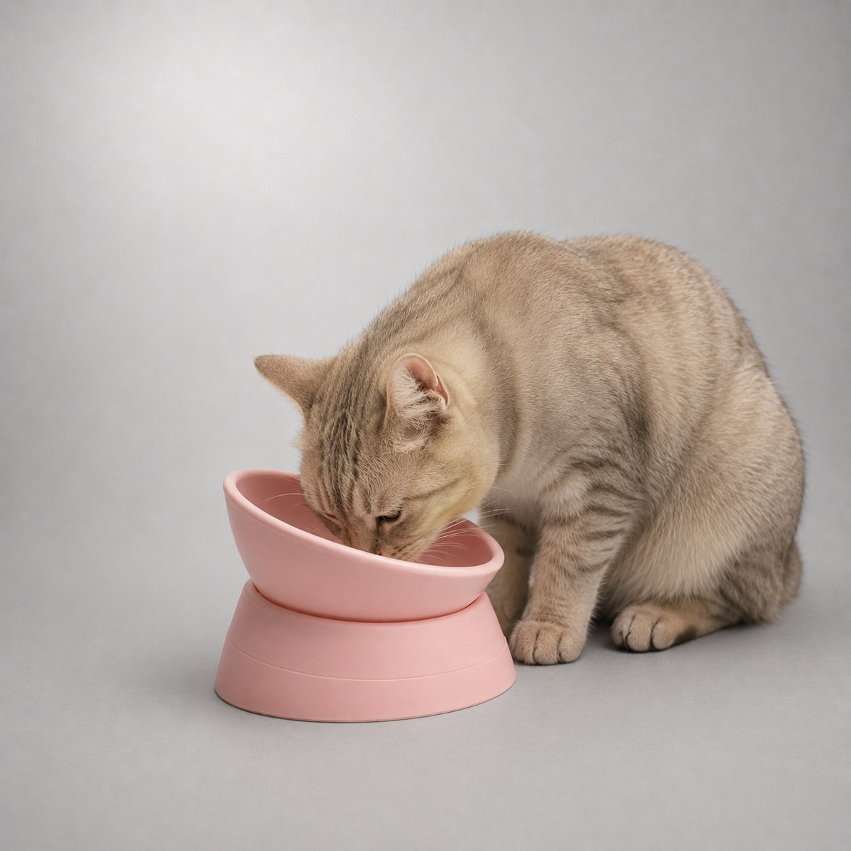 Non-Slip Cat Bowl with Adjustable Angle for Flat-Faced Cats