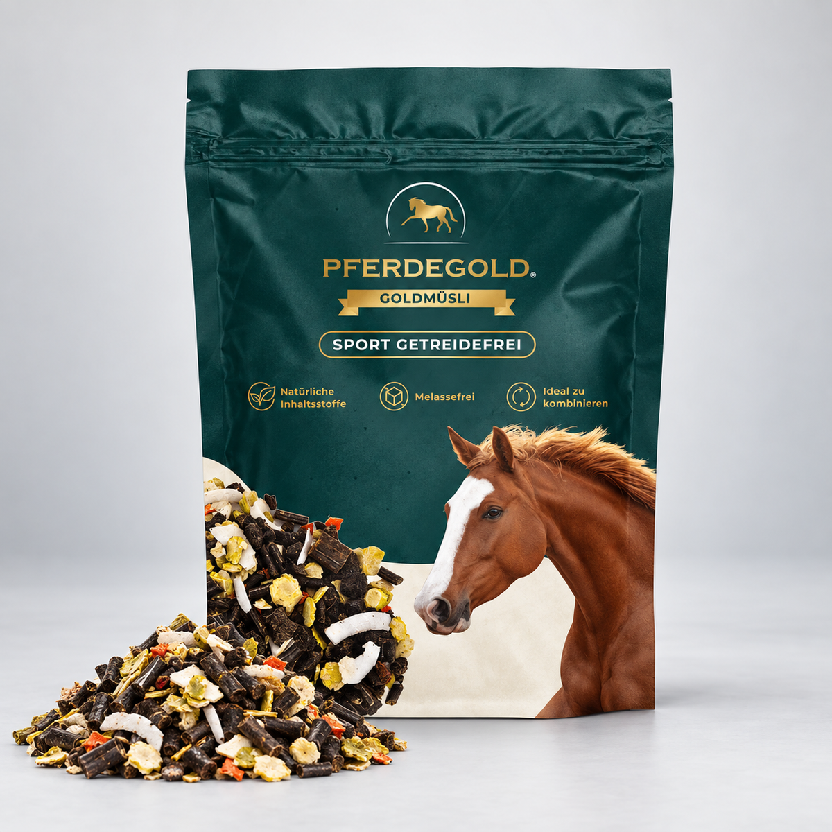 Pferdegold® Goldmüsli® Natur Pur – Pferdemüsli getreidefrei & faserreich