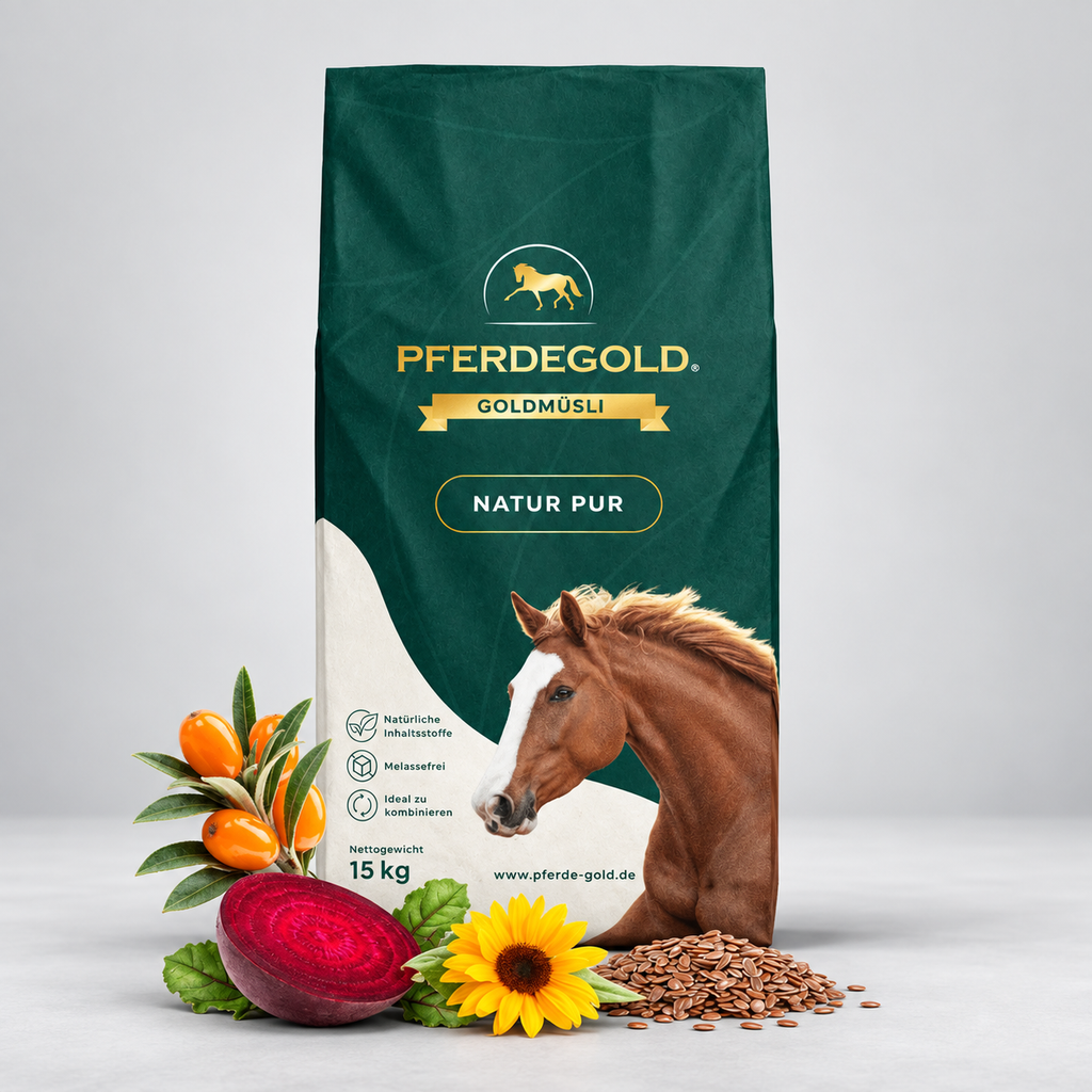 Pferdegold® Goldmüsli® Natur Pur – Pferdemüsli getreidefrei & faserreich
