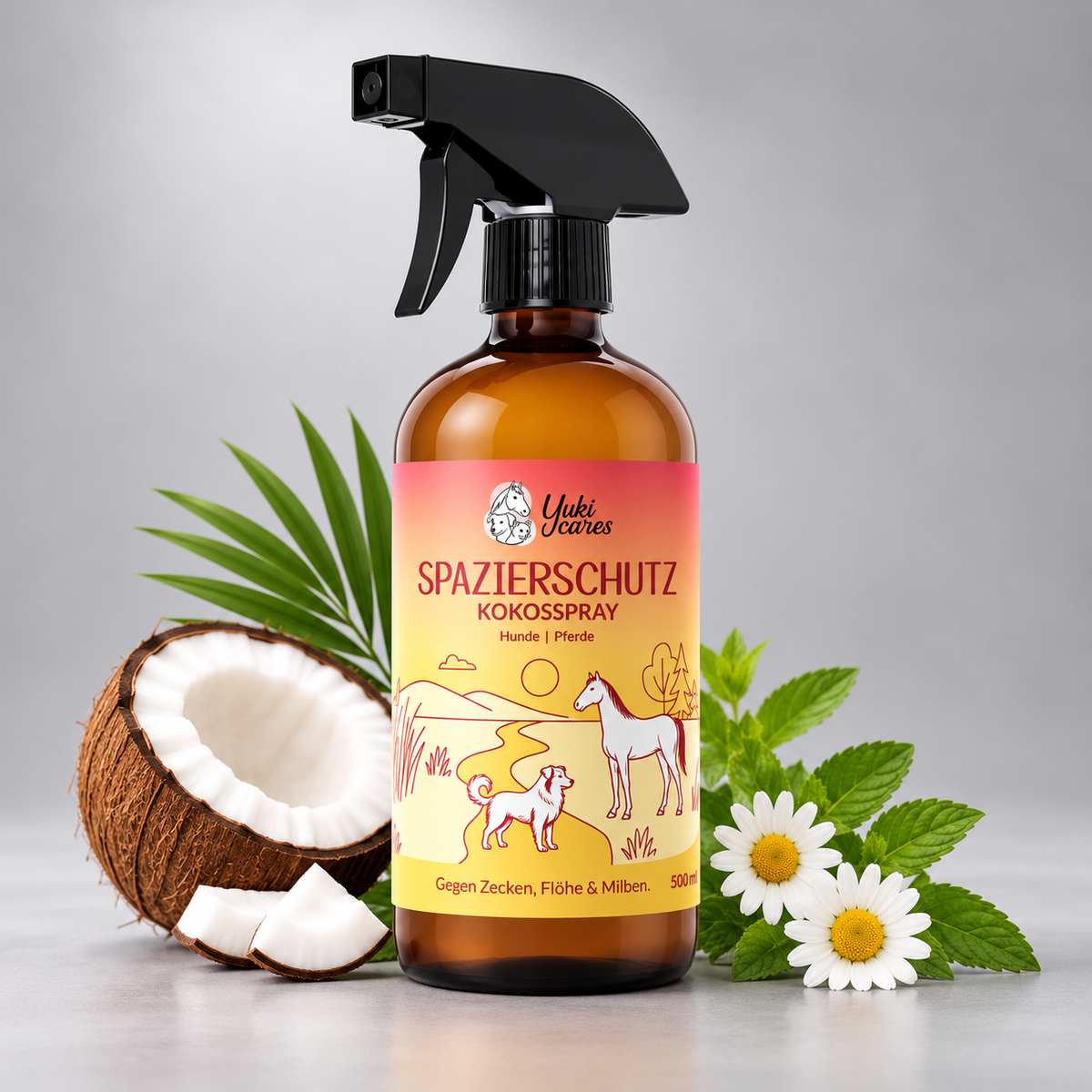 Yuki cares Spazierschutz – Coconut & Neem Oil Spray for Dogs & Horses