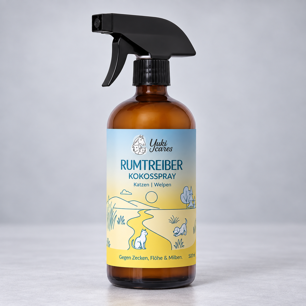 Yuki cares Rumtreiber – Coconut Oil Spray for Cats, No Essential Oils