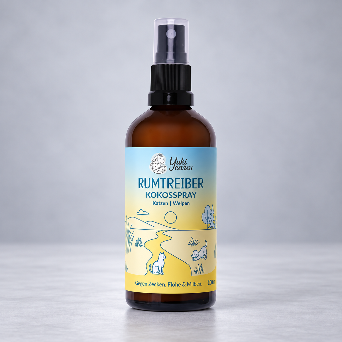 Yuki cares Rumtreiber – Coconut Oil Spray for Cats, No Essential Oils