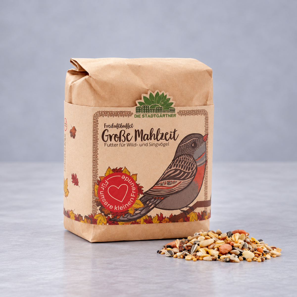 Die Stadtgärtner Bird Seed “Große Mahlzeit” – Wild Bird Food, 1 L