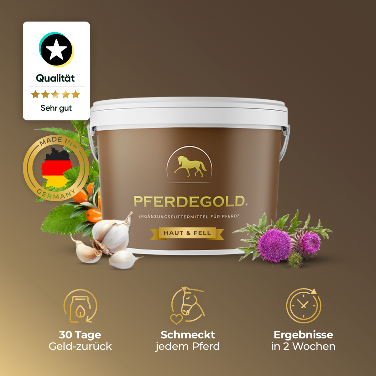 Pferdegold® Skin & Coat – Zinc & Biotin for Horses, Pellets, 1.5 kg