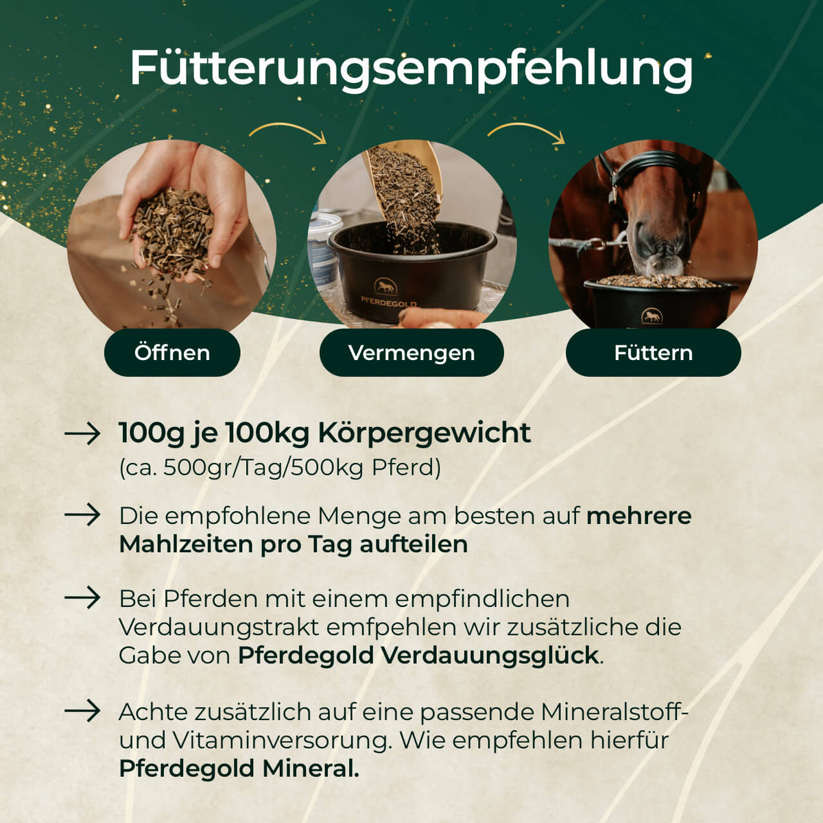 Pferdegold® Goldmüsli® Natur Pur – Pferdemüsli getreidefrei & faserreich