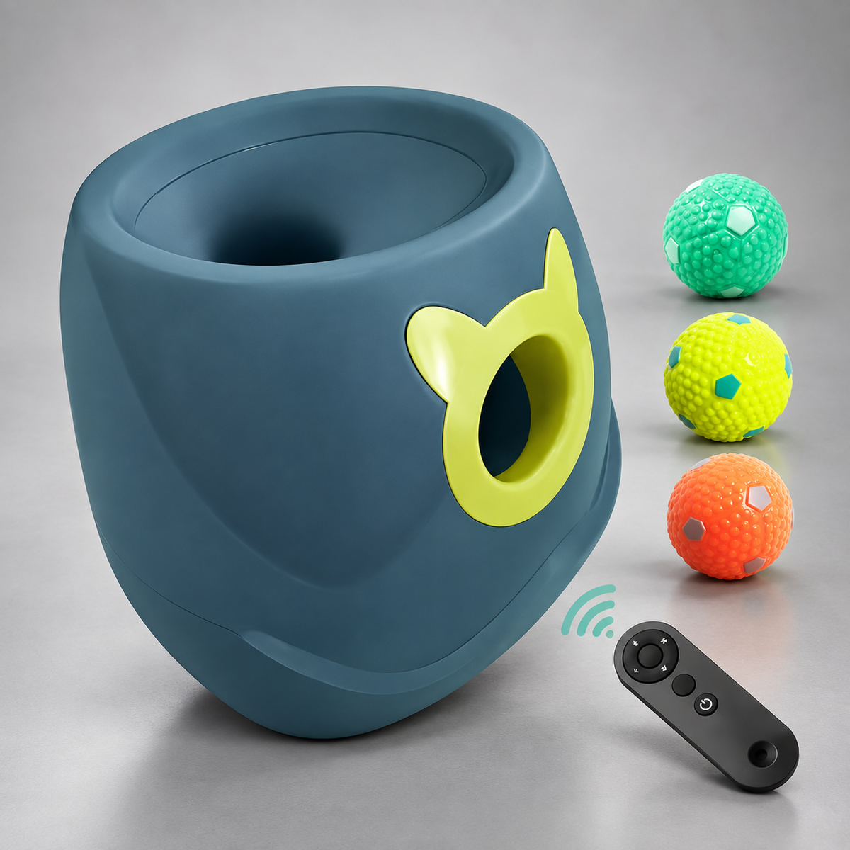 Happy Balls Dog Ball Launcher – Ball Thrower for Dogs, Remote/Manual