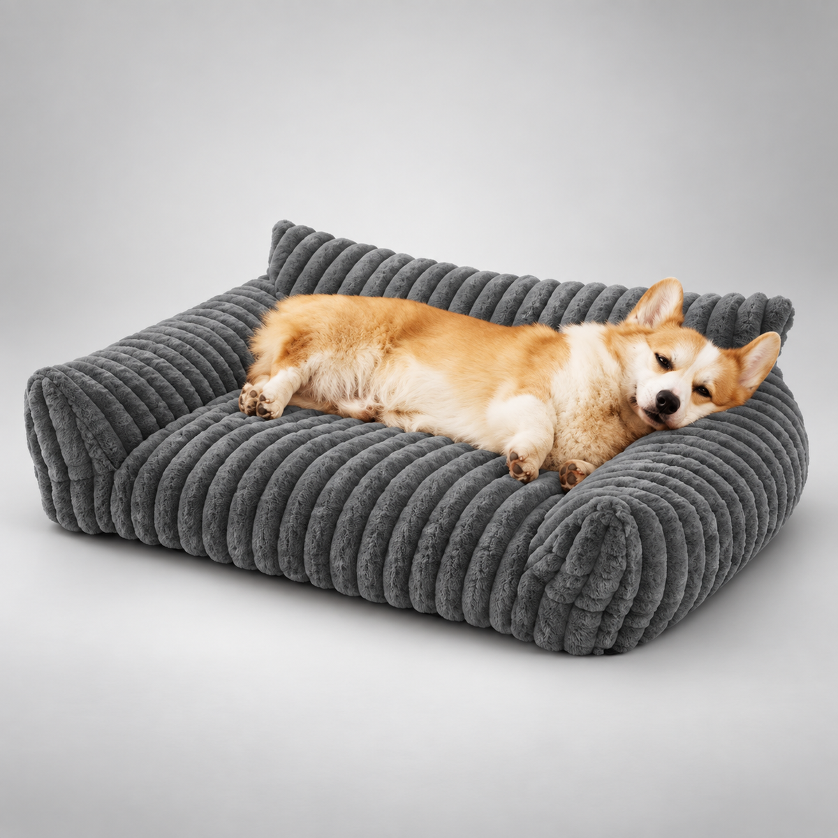 Snoozy Dream Washable Dog Bed – Fluffy Dog Bed with Raised Edge, S–L