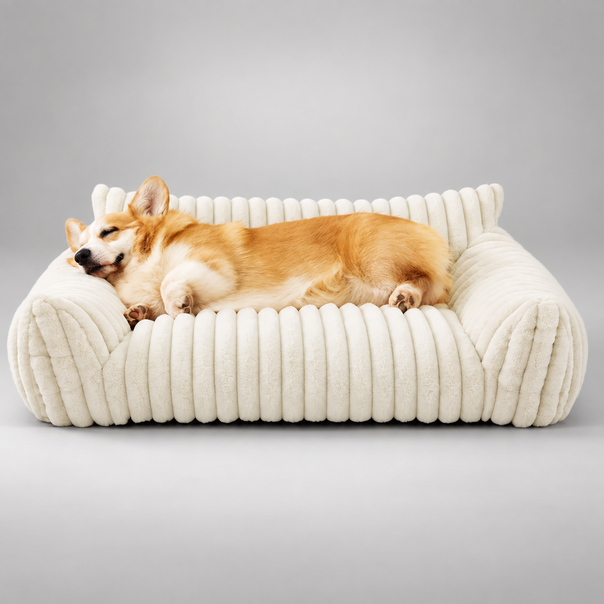 Snoozy Dream Washable Dog Bed – Fluffy Dog Bed with Raised Edge, S–L