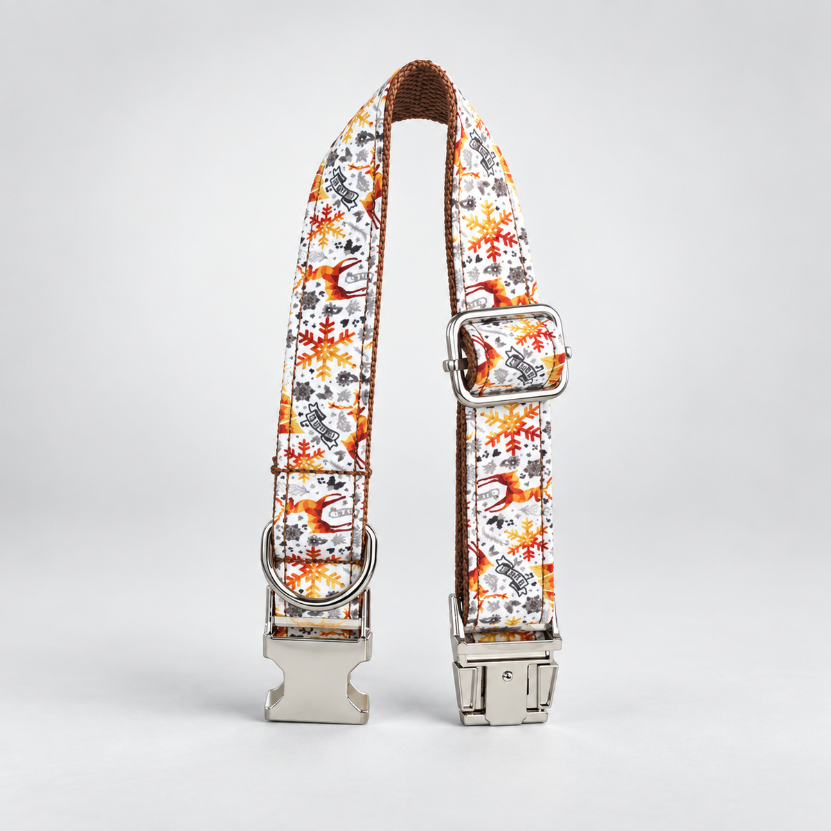 Christmas Dog Collar & Christmas Cat Collar in Gold – Polyester