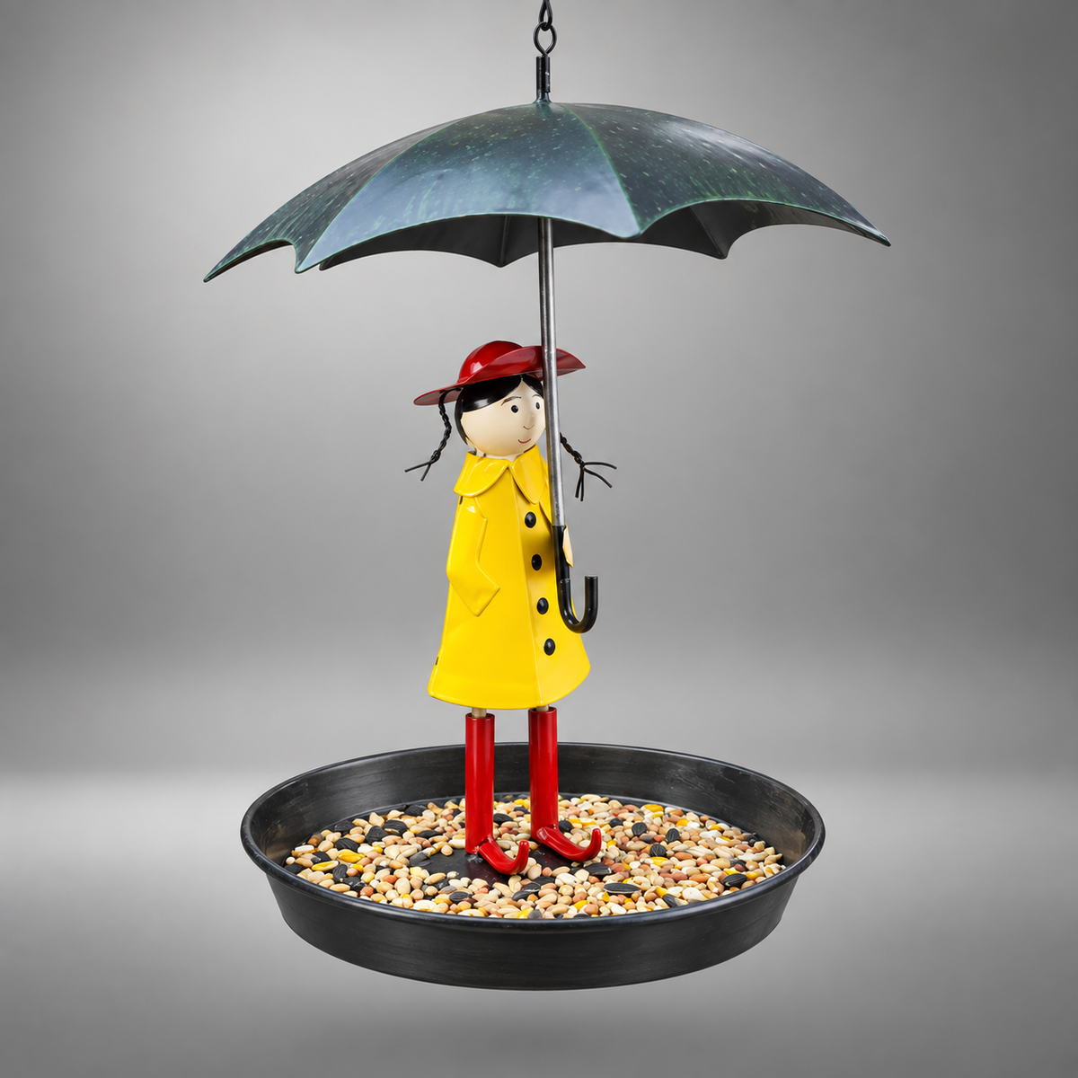 Hanging Bird Feeder, Umbrella Design – Bird Feeder Tray for Wild Birds