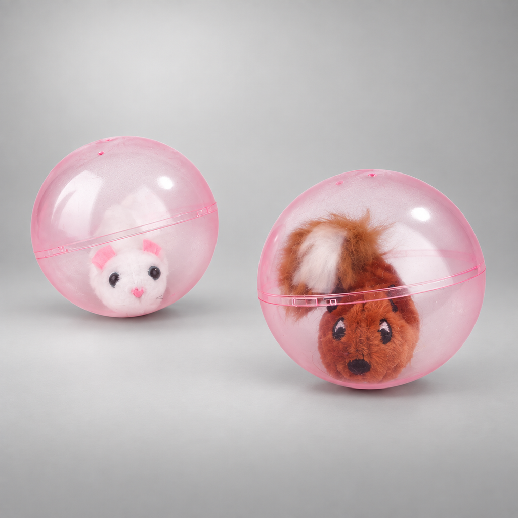 Interactive Cat Toy Ball – Self-Rolling Ball, Plush Mouse or Rabbit