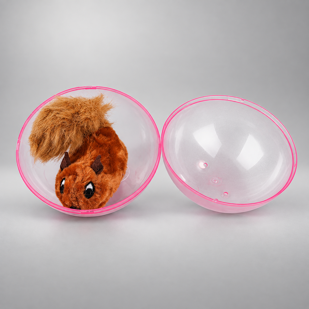 Interactive Cat Toy Ball – Self-Rolling Ball, Plush Mouse or Rabbit