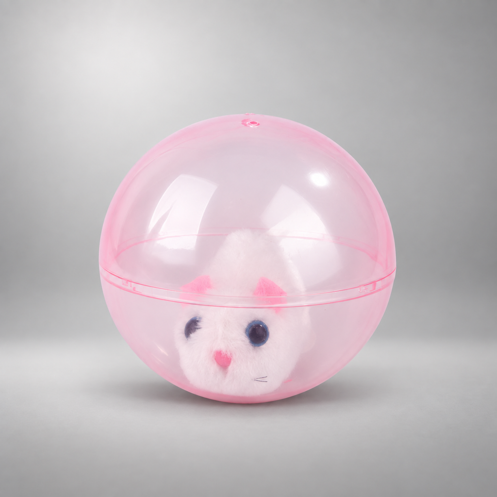 Interactive Cat Toy Ball – Self-Rolling Ball, Plush Mouse or Rabbit