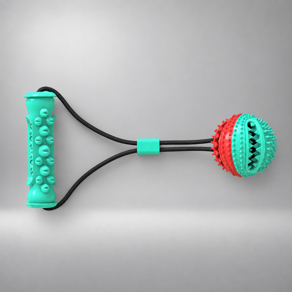Dog Tug Toy – Dog Tug of War Toy, TPR Training Ball with Rope & Handle