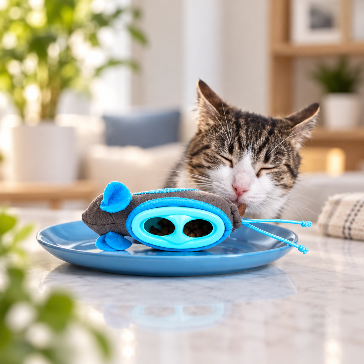 Interactive Cat Toy – Cat Treat Toy with Mouse, Cat Puzzle Feeder