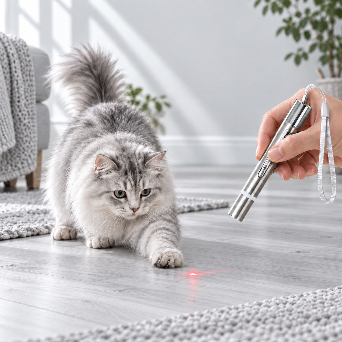 Rechargeable Cat Laser Toy 3-in-1 – Cat Laser Pointer, 4 Patterns & UV