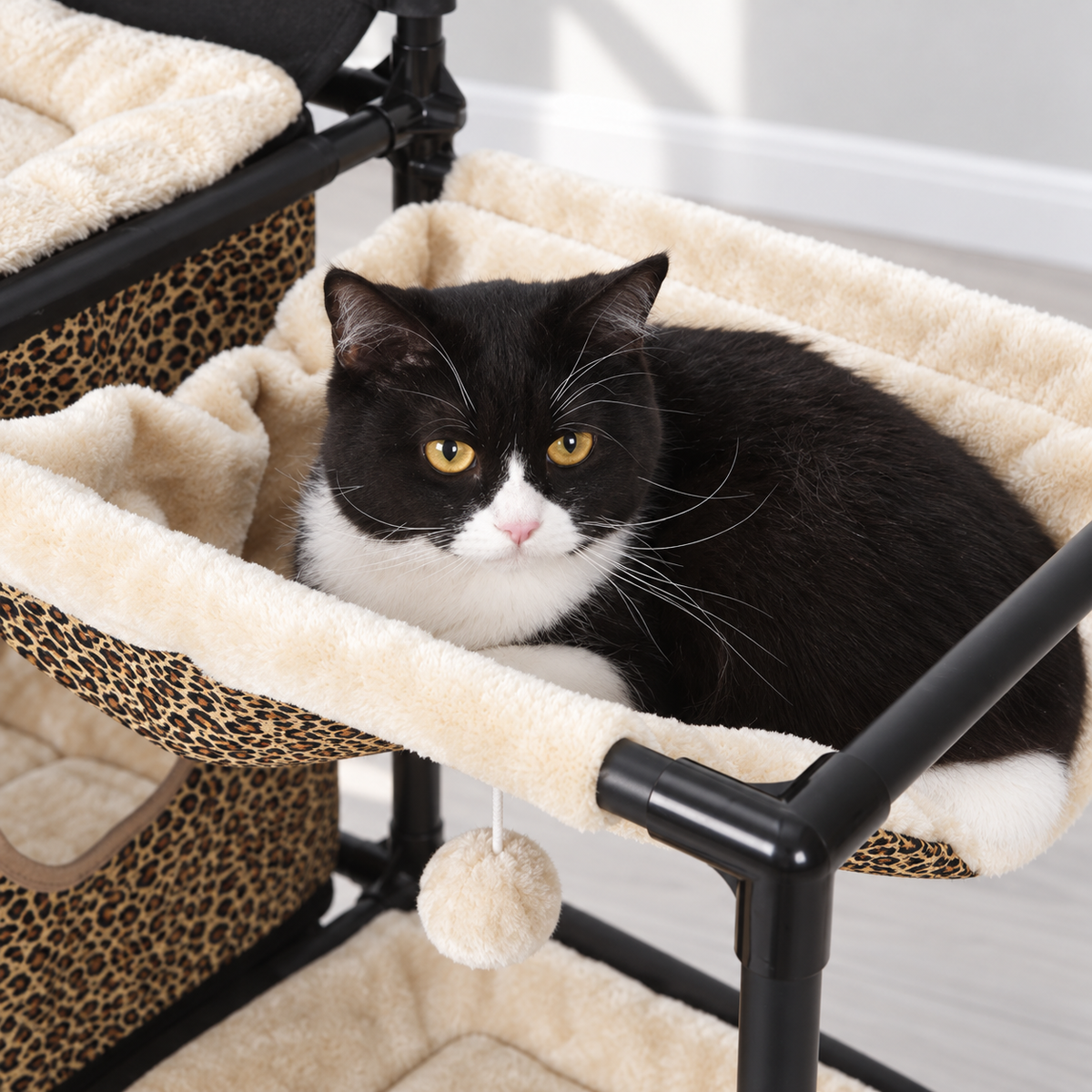Cat Tree with Bed – Cat Tower with Bed, Hammock, Cave & Sisal Posts