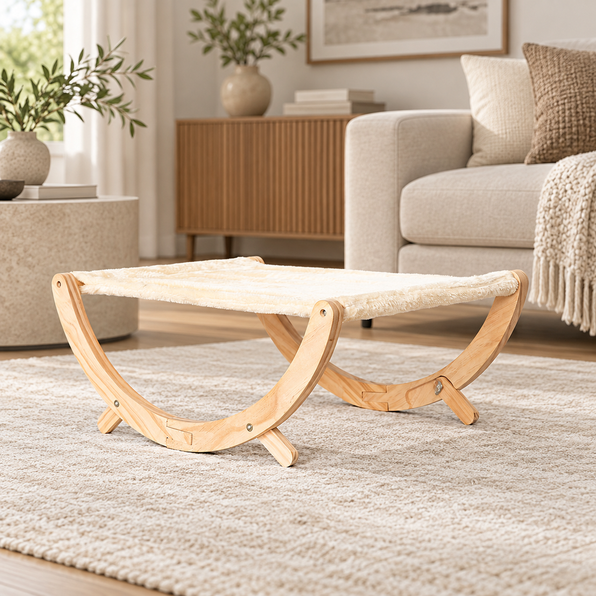 Cat Sofa & Cat Scratching Bed – Plush or Canvas Lounger, Small Dogs