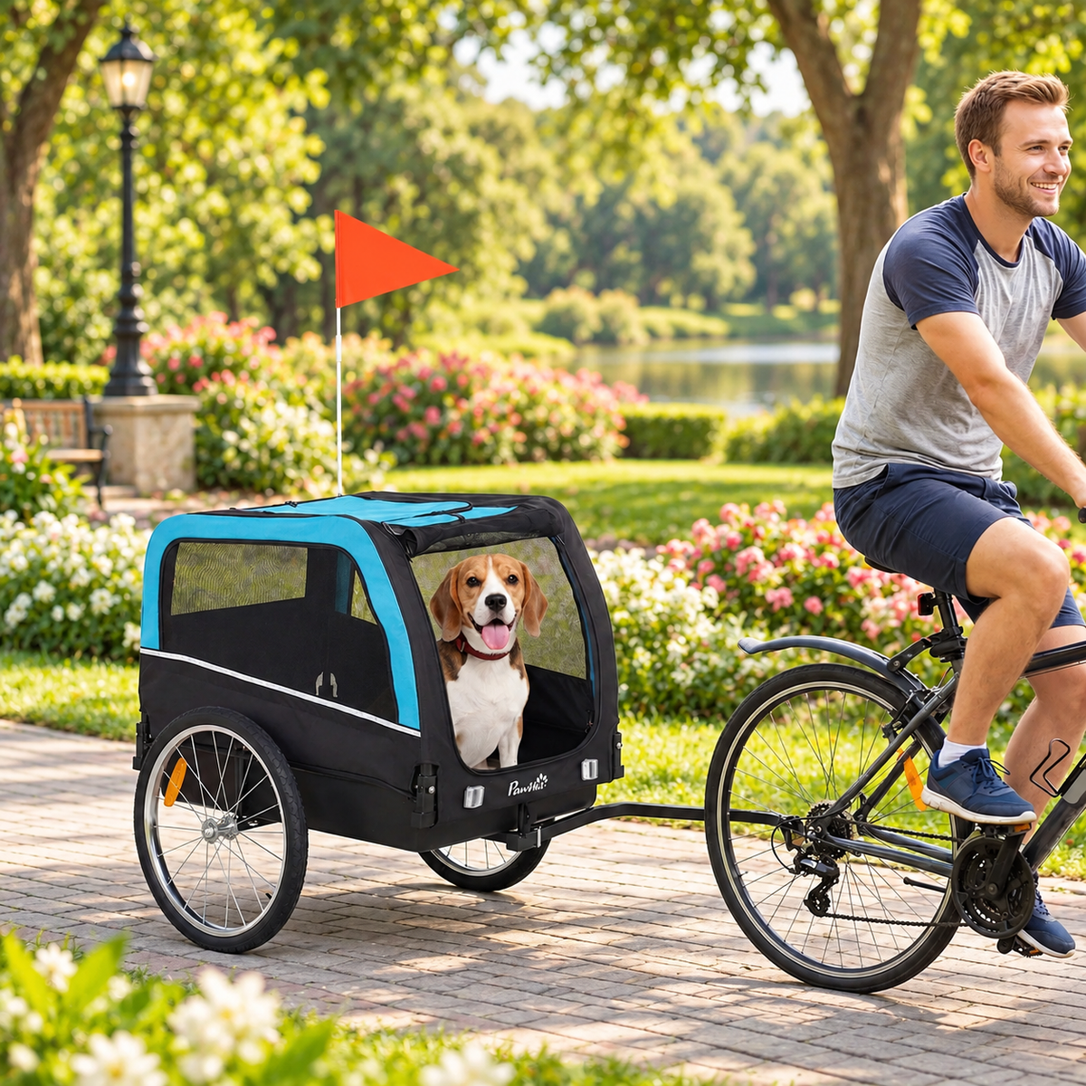 Dog Bike Trailer, 20-Inch Air Tyres – Dog Trailer for Bike, max. 20 kg
