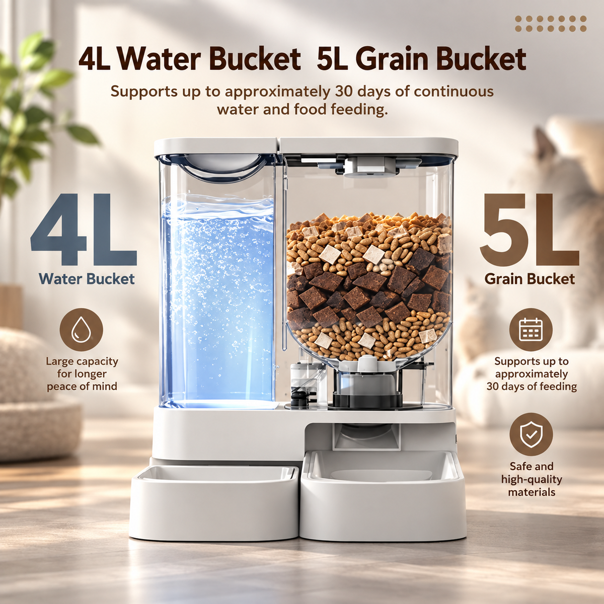 Automatic Cat Feeder & Water Dispenser – Automatic Dog Feeder with App