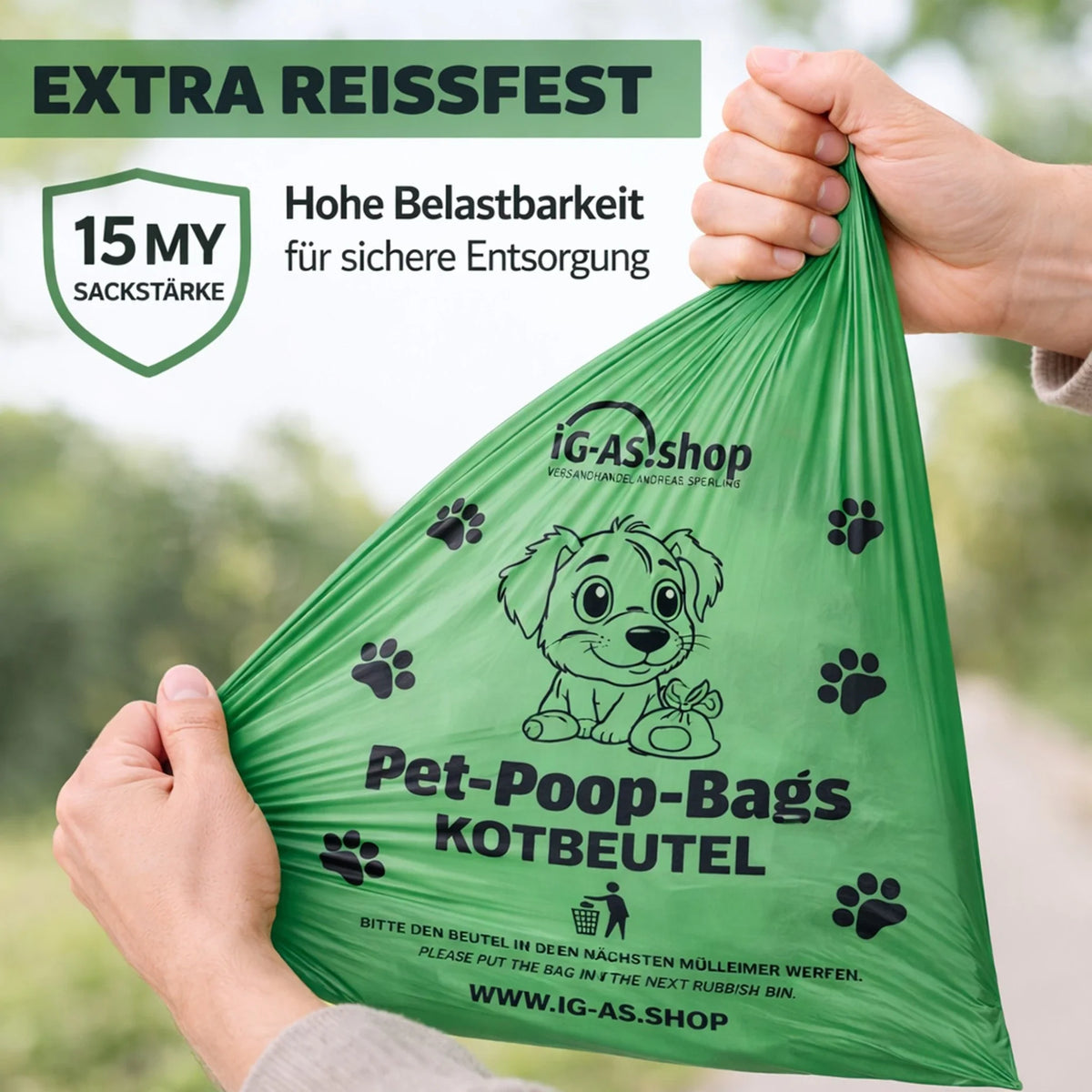 IG-AS Dog Poo Bags, Berry Scented – 360 Poo Bags for Dogs on 24 Rolls